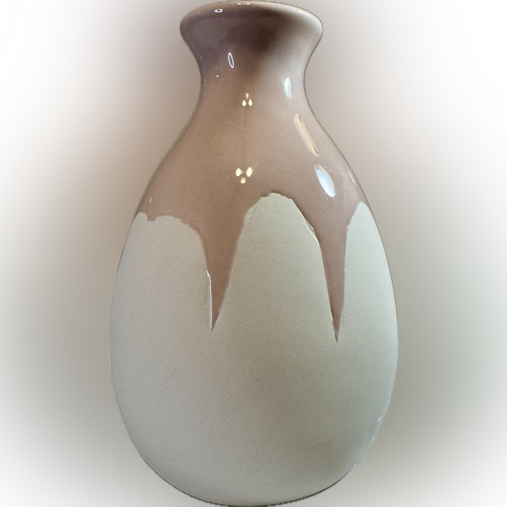Isaac Mizrahi Loves XO Sienna Ceramic Vase NIB Pink Drip
